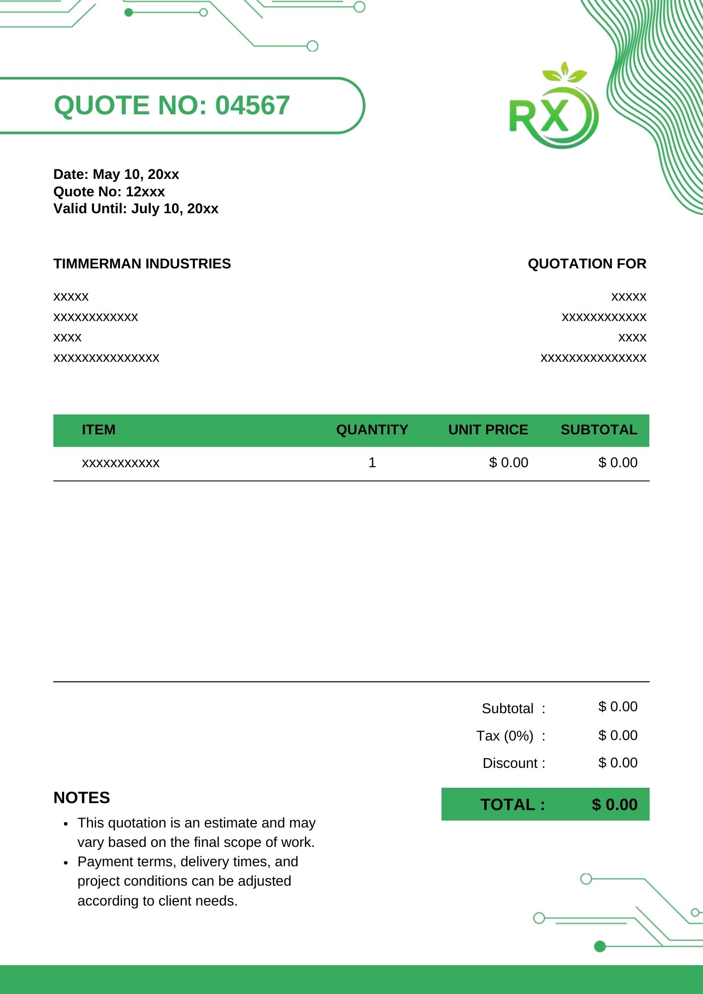 Give Quotation